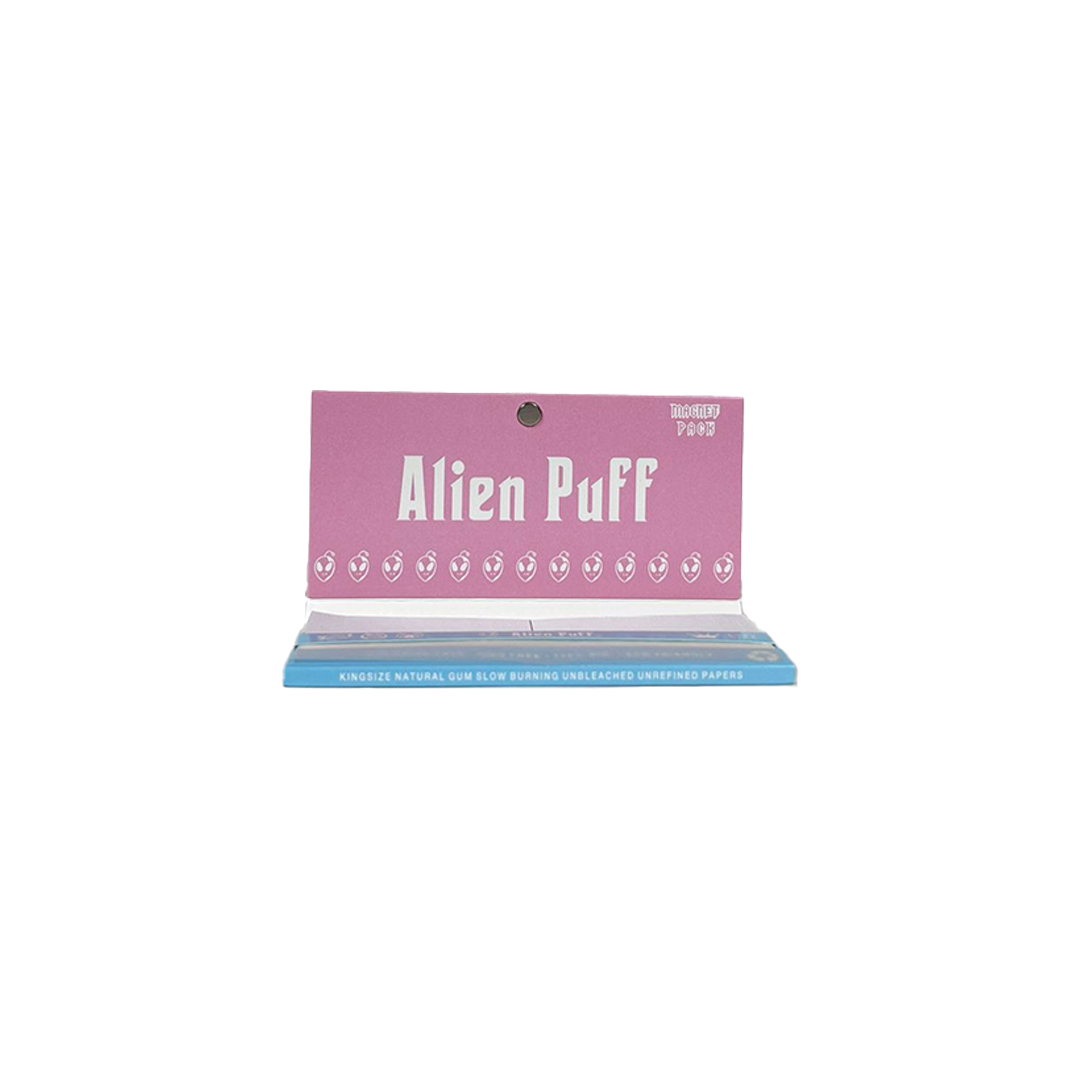 PAPEL CON FILTRO Y TAPA MAGNETICA MARCA ALIEN PUFF KINGSIZE